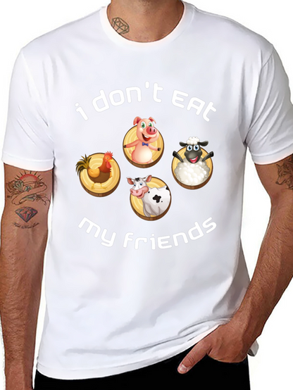 Vegan I Dont Eat My Friends Graphic Tee