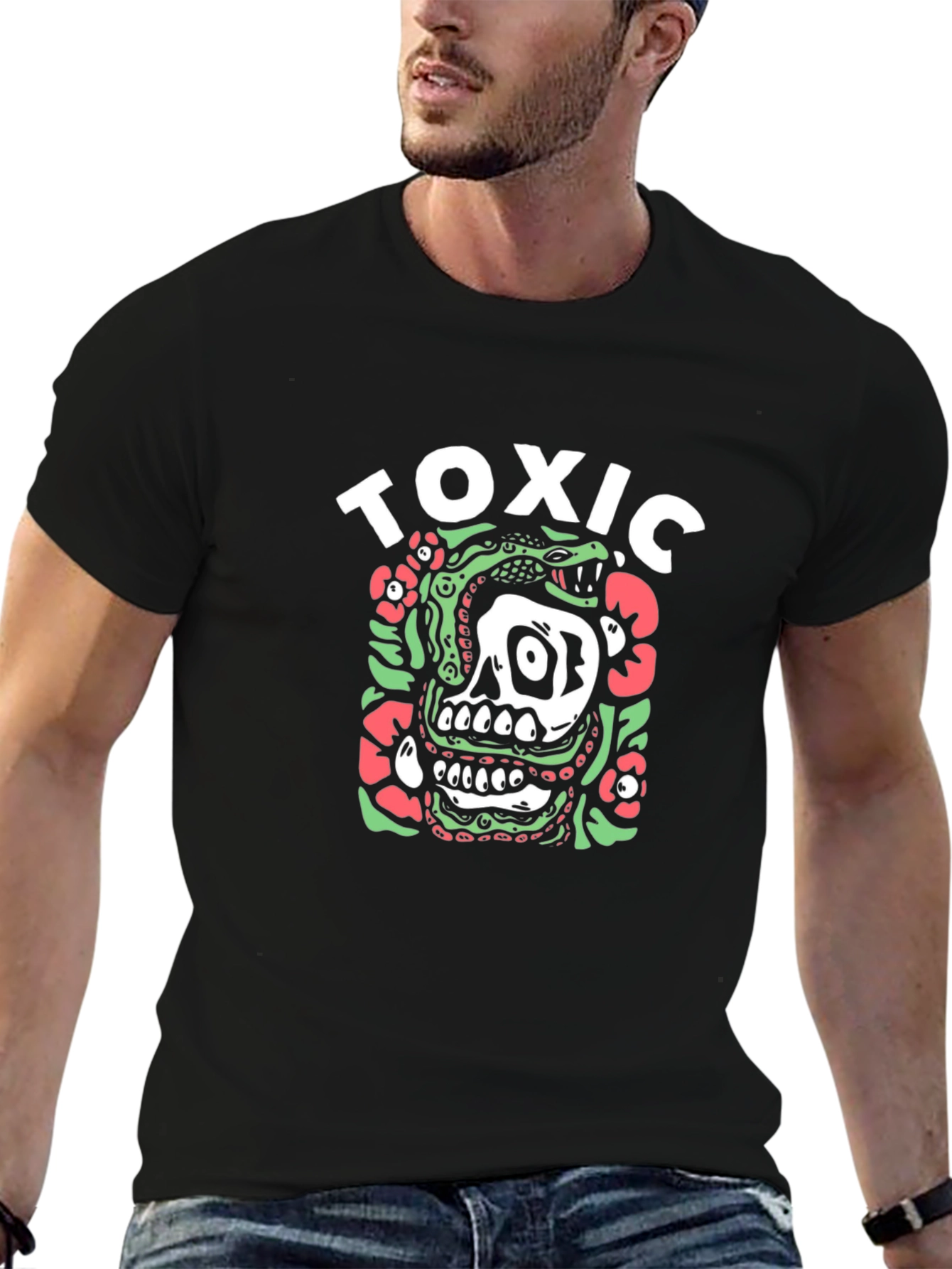 Toxic Skull Graphic Tee - Unique Design!