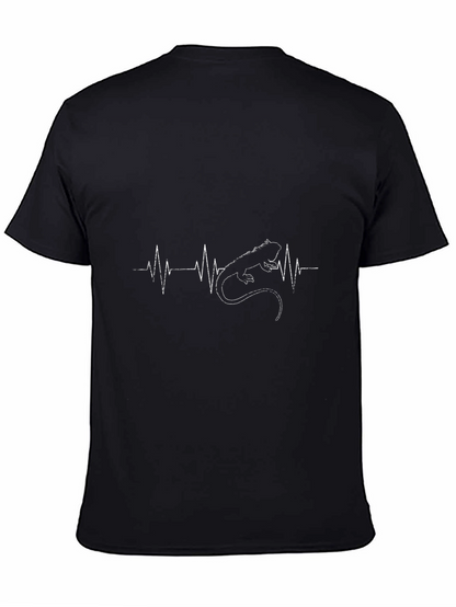 Bearded Dragon Heartbeat T-Shirt - Black