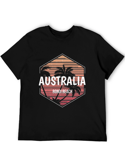 Australia Bondi Beach Graphic Tee - Black T-Shirt