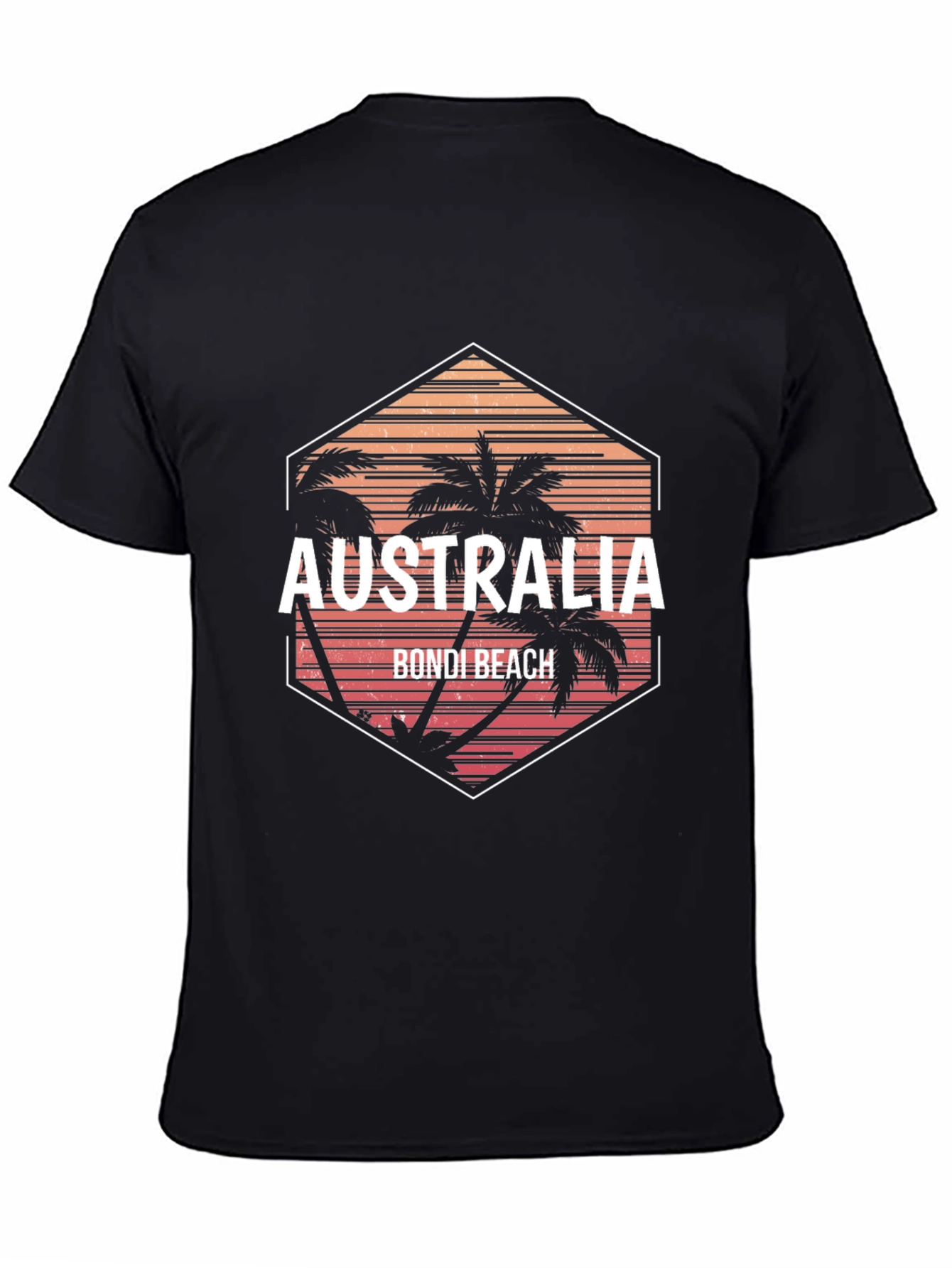Australia Bondi Beach Graphic Tee - Black T-Shirt