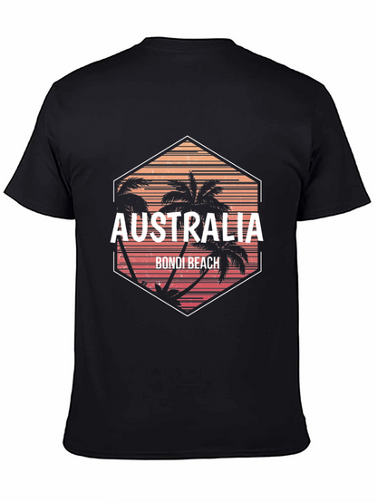 Australia Bondi Beach Graphic Tee - Black T-Shirt