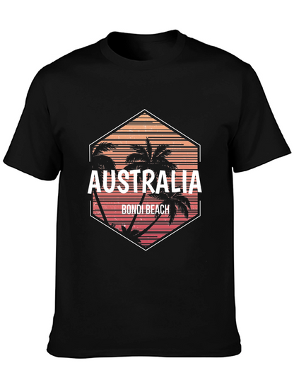 Australia Bondi Beach Graphic Tee - Black T-Shirt
