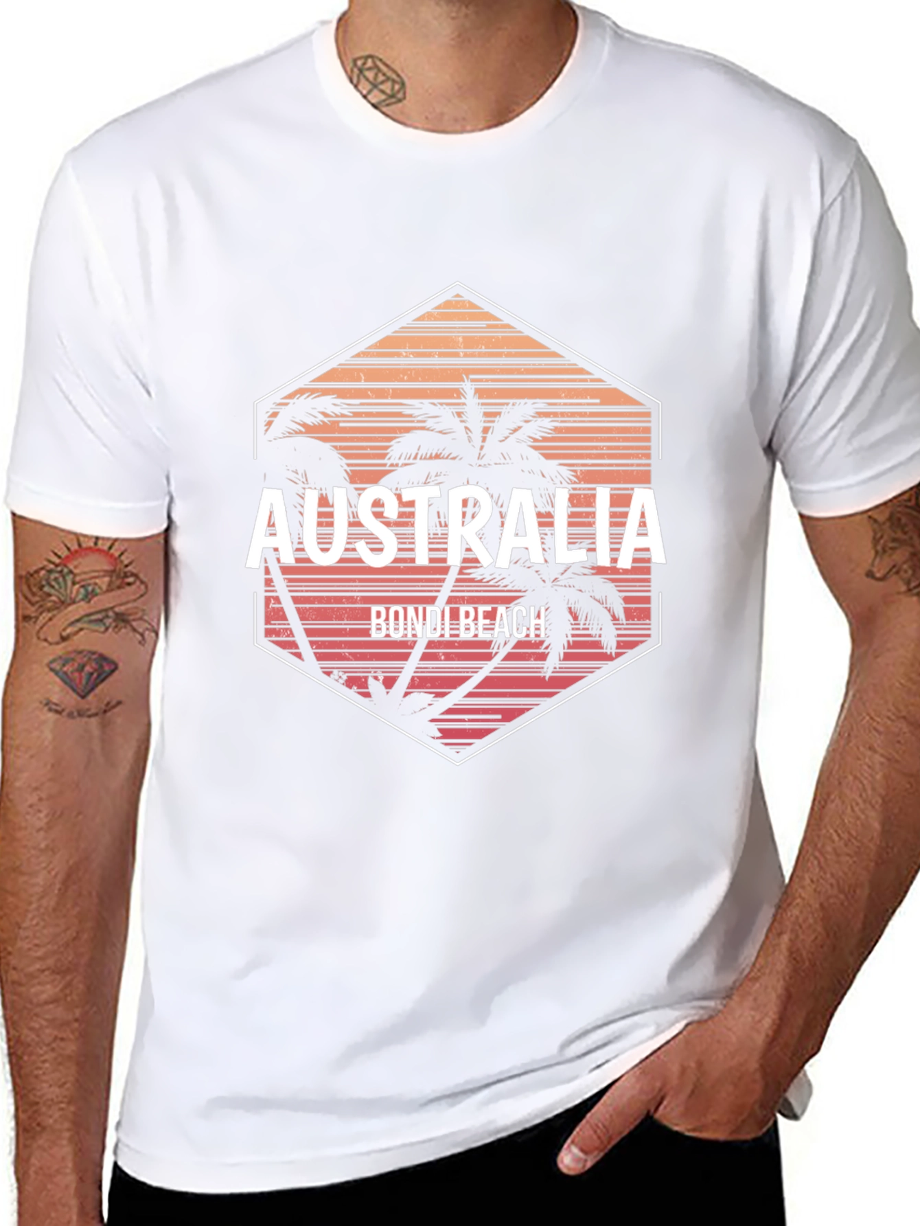 Australia Bondi Beach Graphic Tee - Black T-Shirt