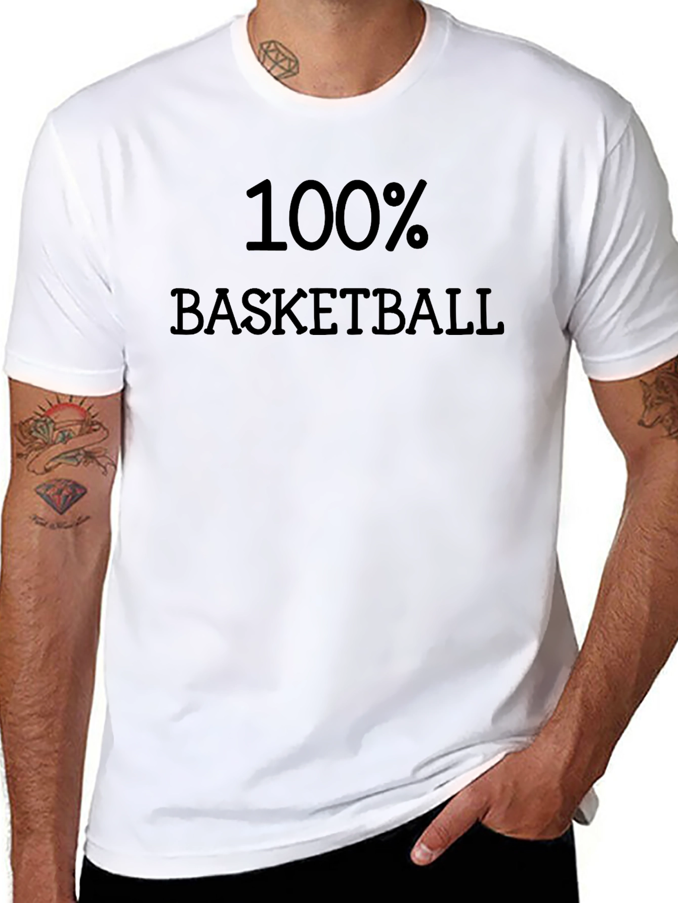 100% Basketball Black T-Shirt