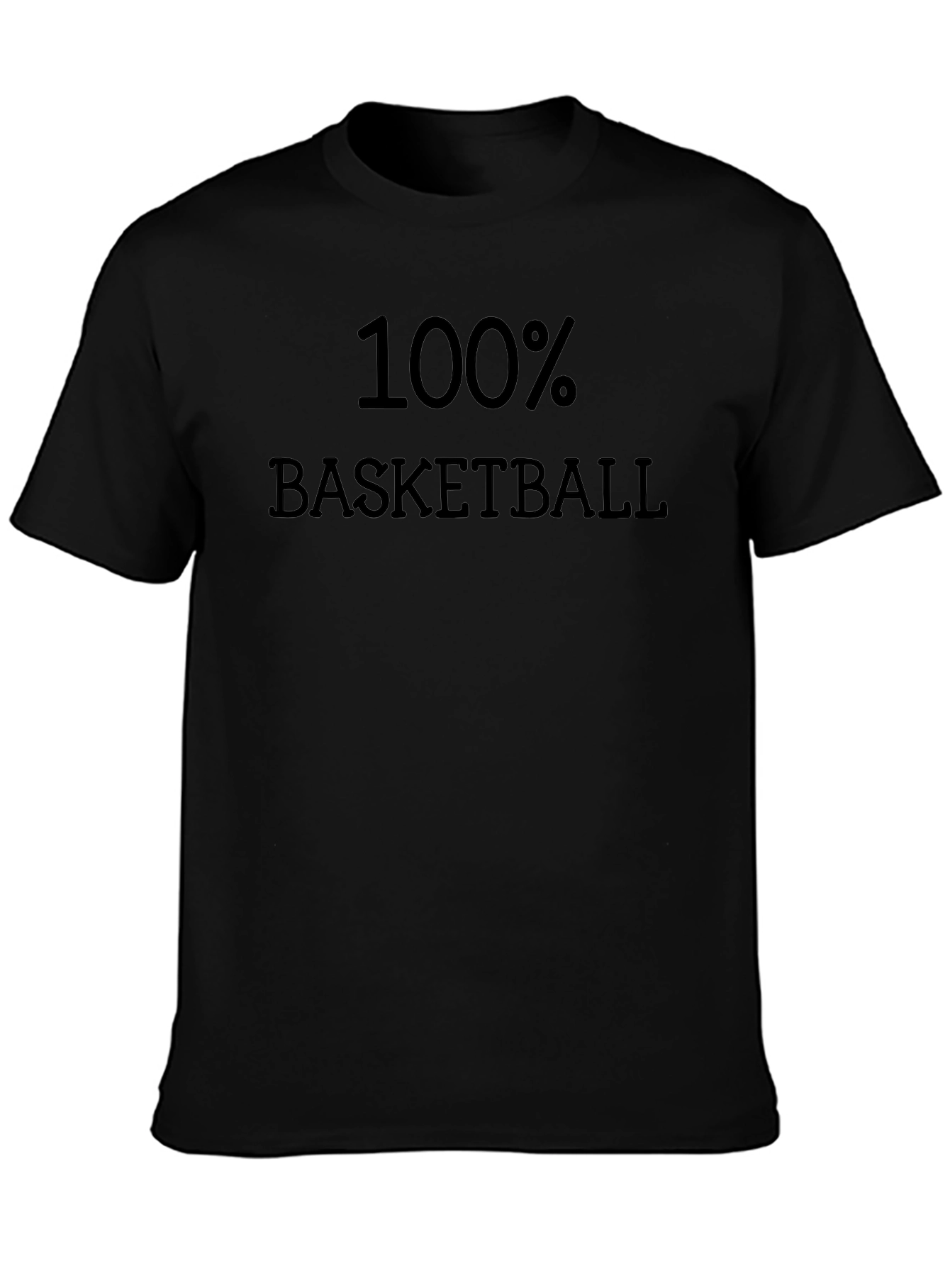 100% Basketball Black T-Shirt