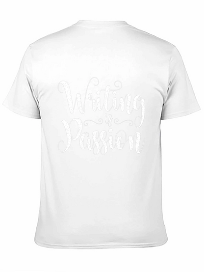 Writing is Passion T-Shirt - Black Cotton Tee