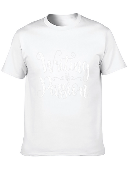 Writing is Passion T-Shirt - Black Cotton Tee