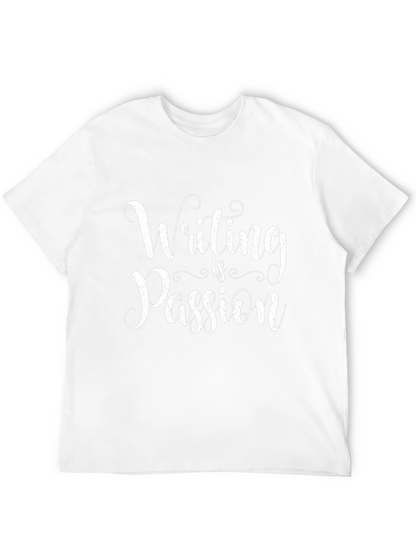 Writing is Passion T-Shirt - Black Cotton Tee