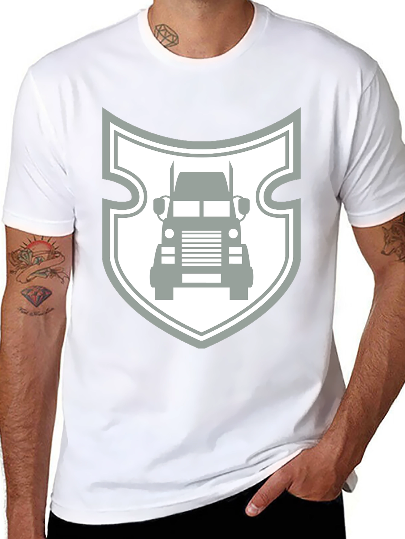 Truck Shield Graphic Tee - Black