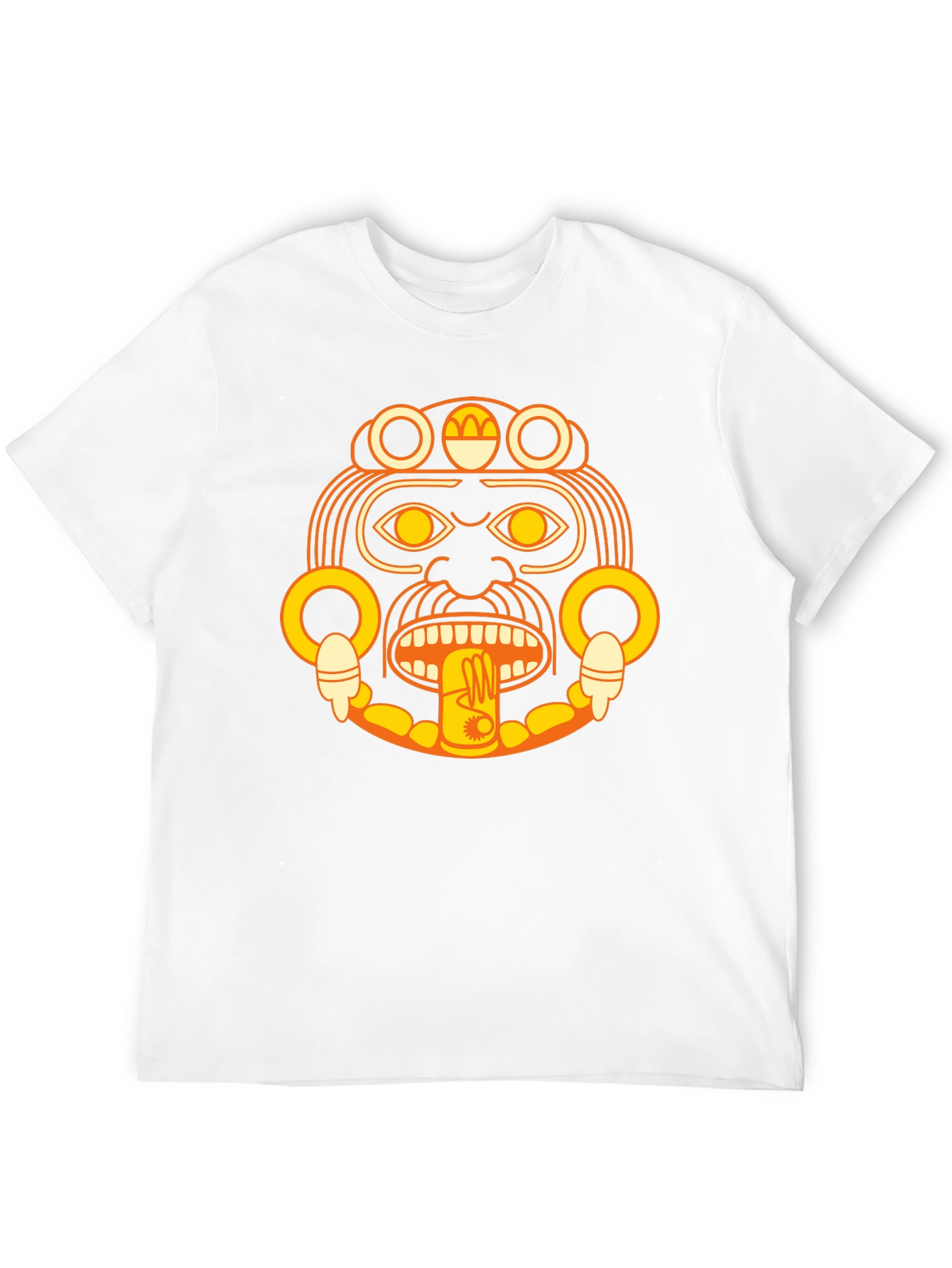 Aztec Sun God Graphic Black T-Shirt