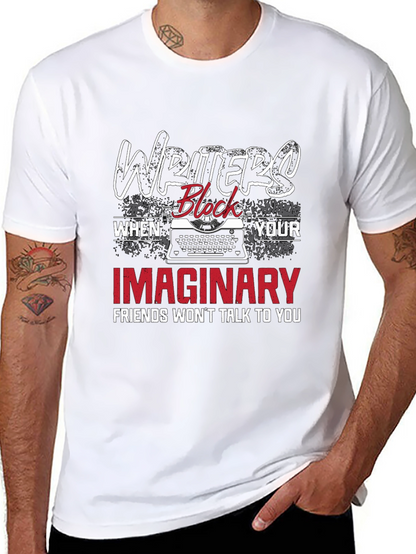 Writers Block T-Shirt - Funny Imaginary Friends Tee