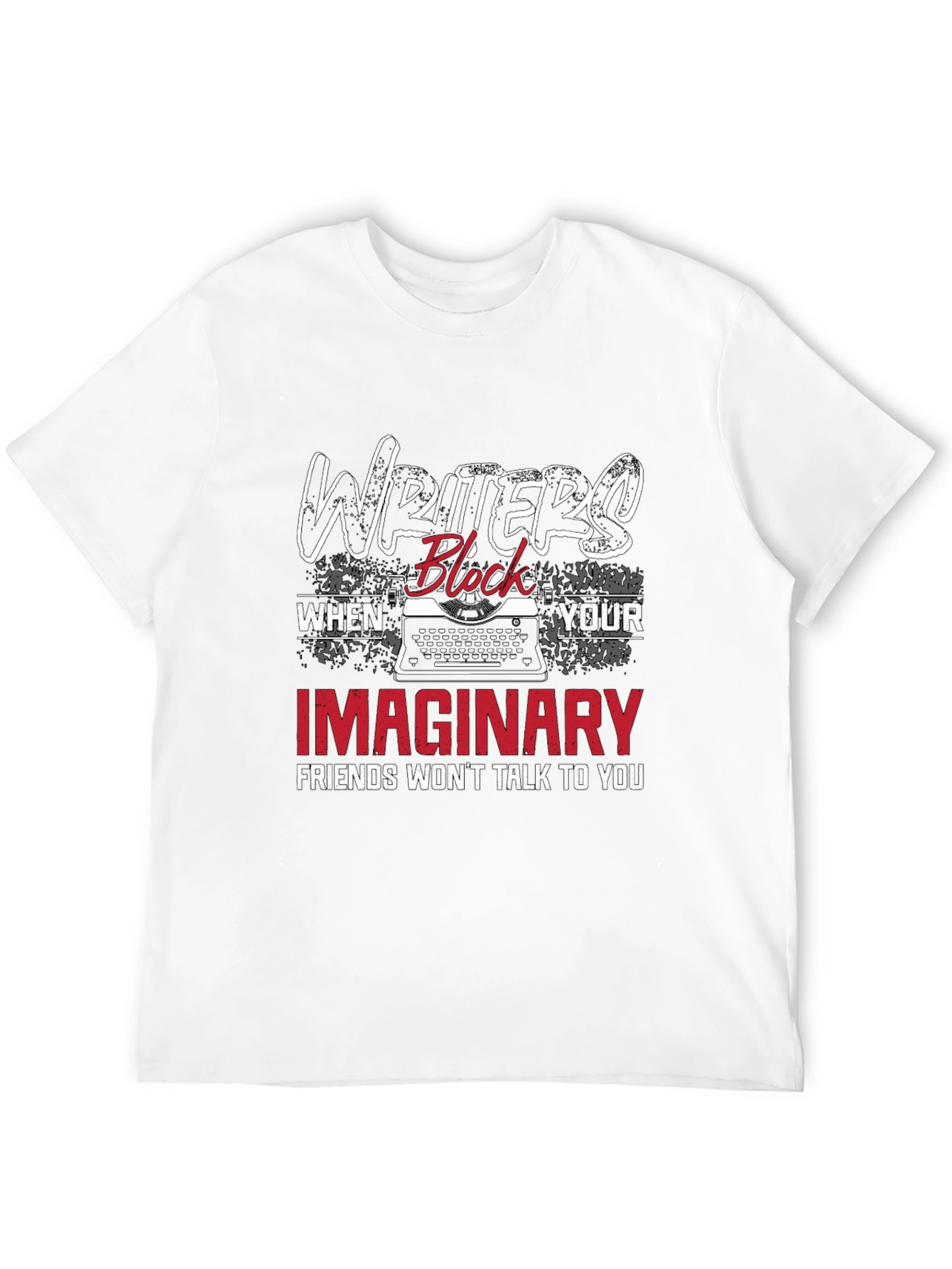 Writers Block T-Shirt - Funny Imaginary Friends Tee