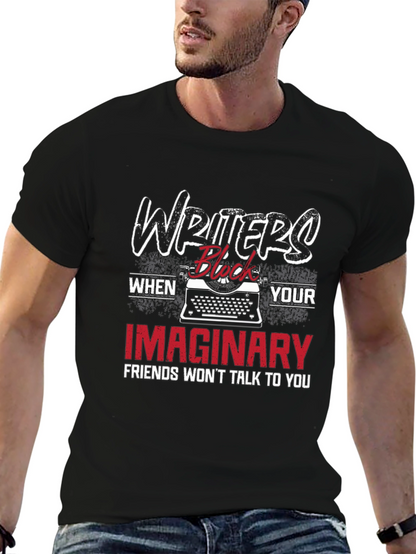 Writers Block T-Shirt - Funny Imaginary Friends Tee