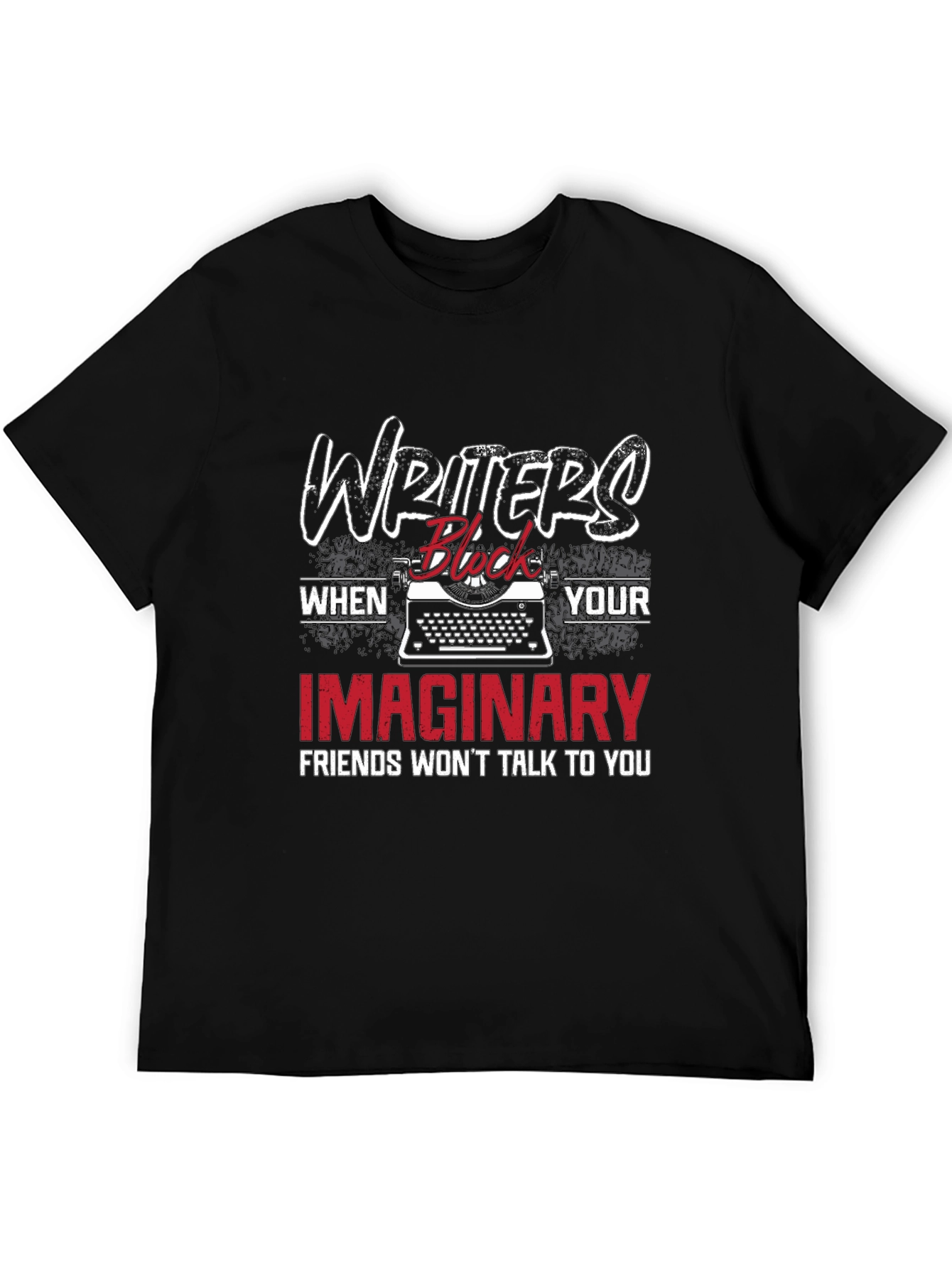 Writers Block T-Shirt - Funny Imaginary Friends Tee