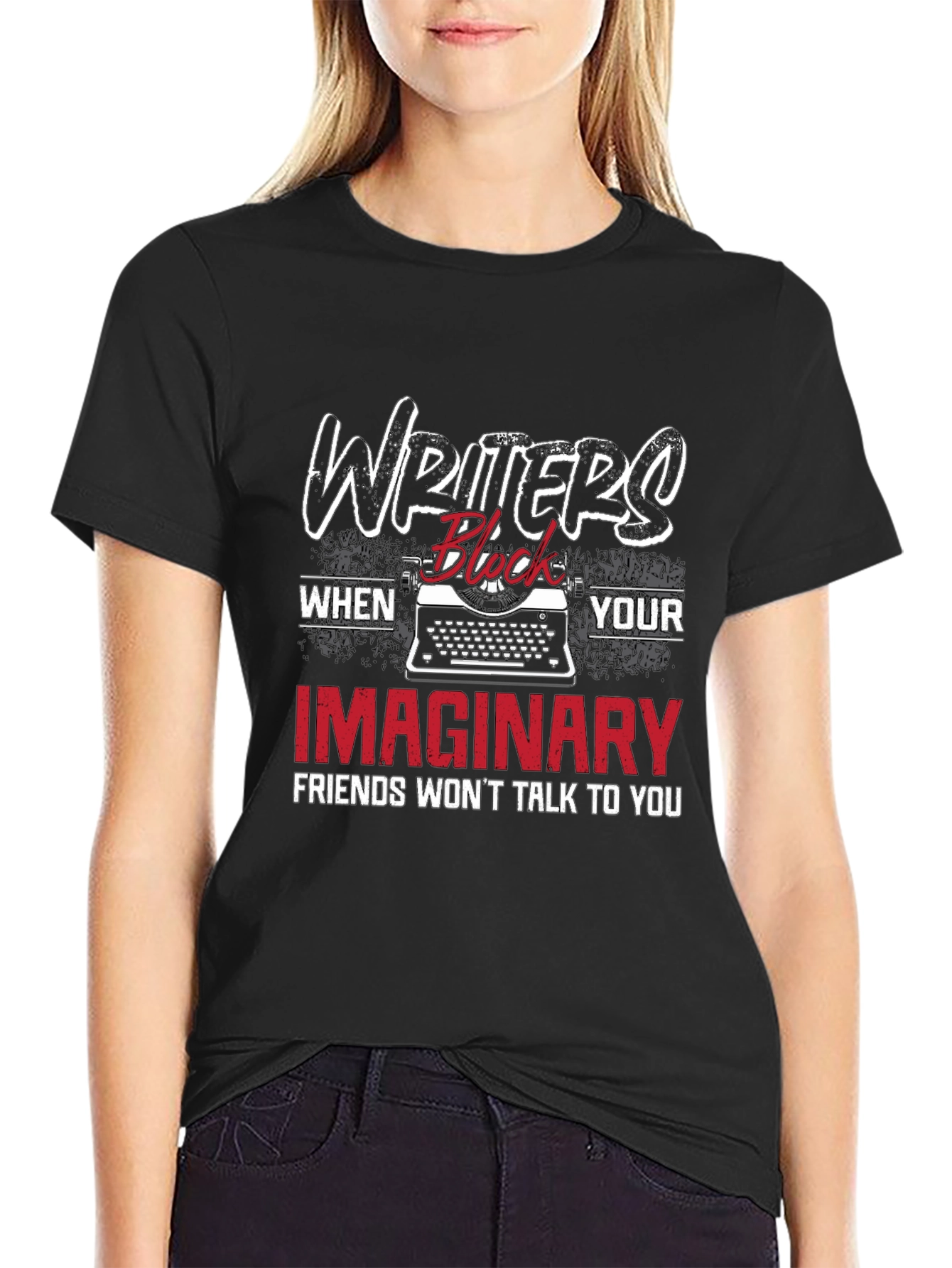 Writers Block T-Shirt - Funny Imaginary Friends Tee