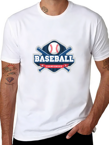 Baseball Championship Graphic Tee - Black