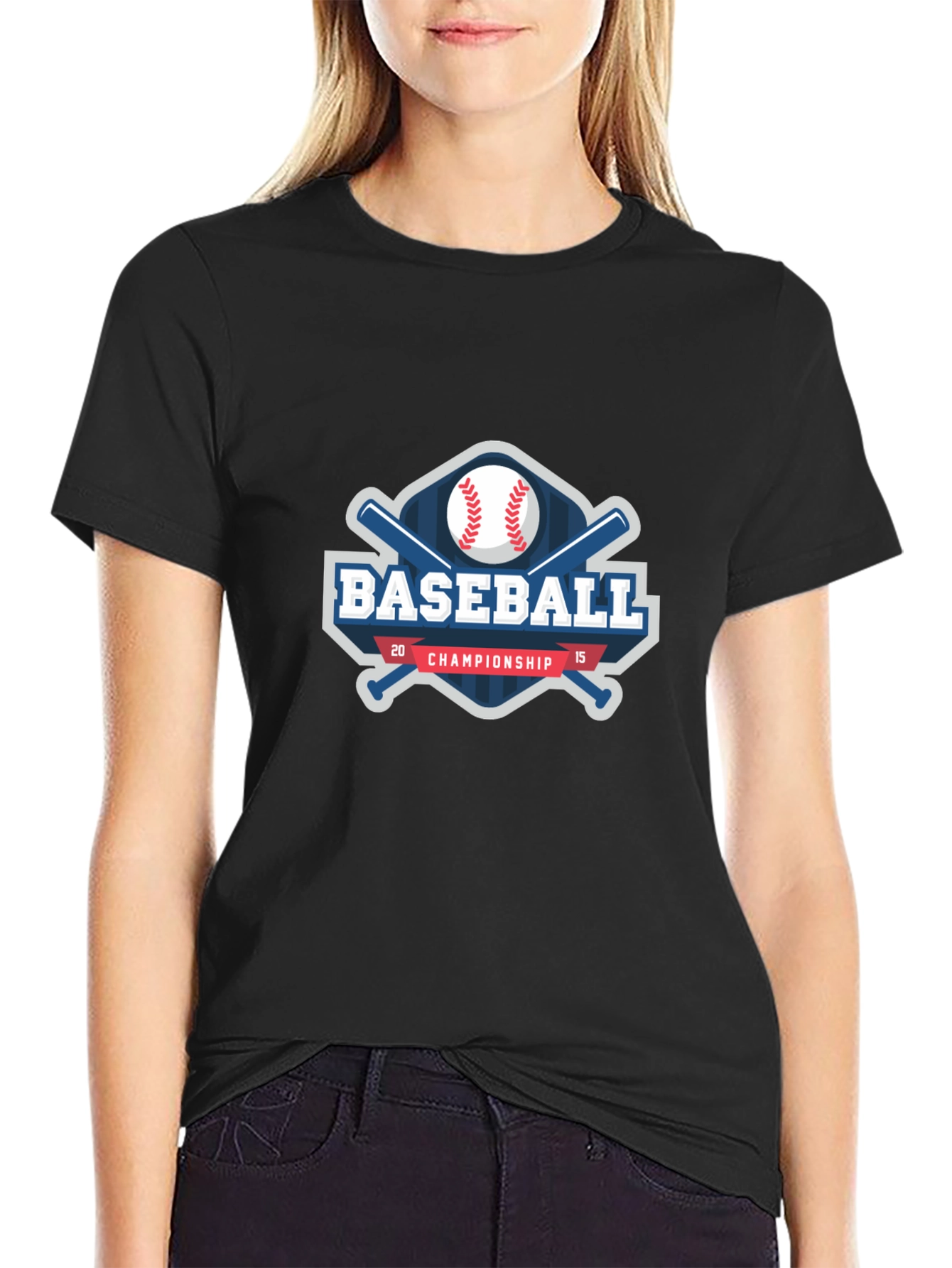 Baseball Championship Graphic Tee - Black