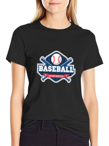 Baseball Championship Graphic Tee - Black