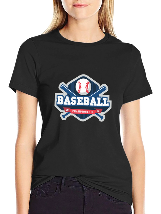 Baseball Championship Graphic Tee - Black