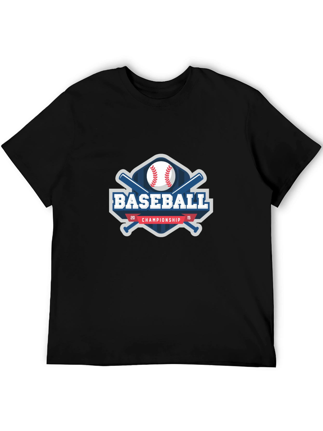 Baseball Championship Graphic Tee - Black