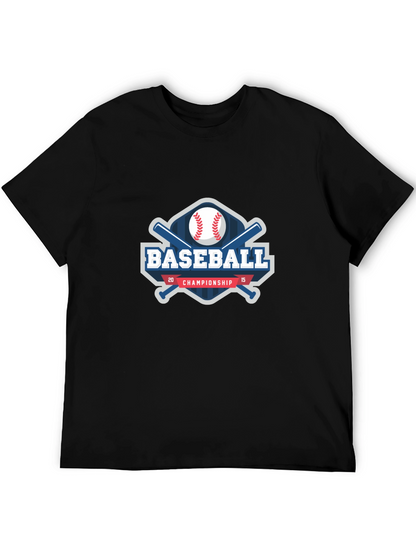 Baseball Championship Graphic Tee - Black