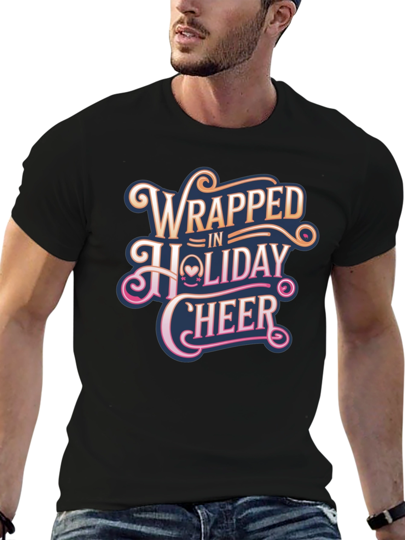 Wrapped in Holiday Cheer Graphic T-Shirt