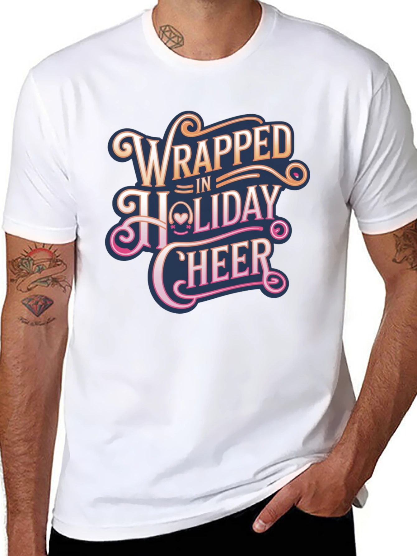 Wrapped in Holiday Cheer Graphic T-Shirt
