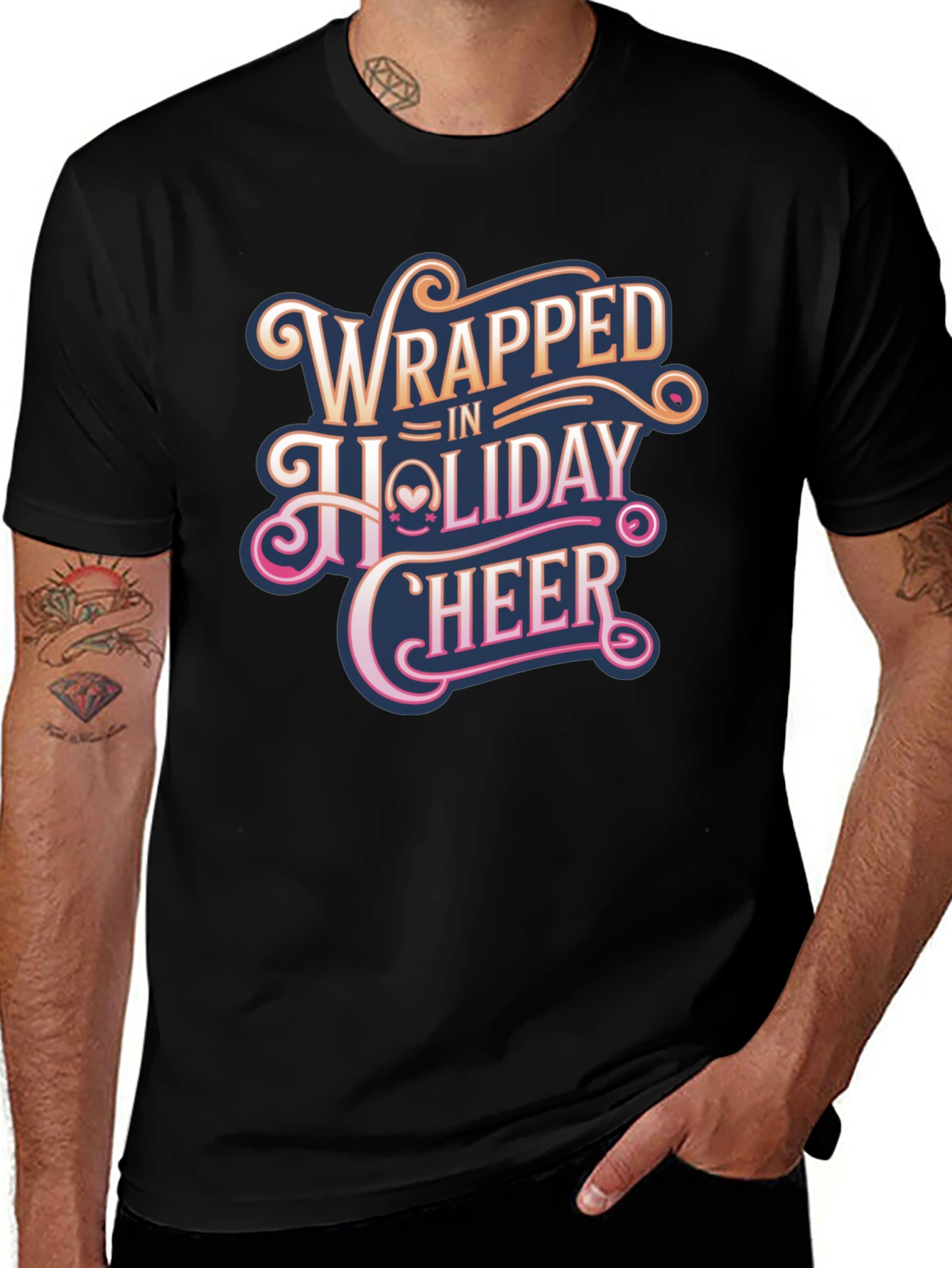 Wrapped in Holiday Cheer Graphic T-Shirt