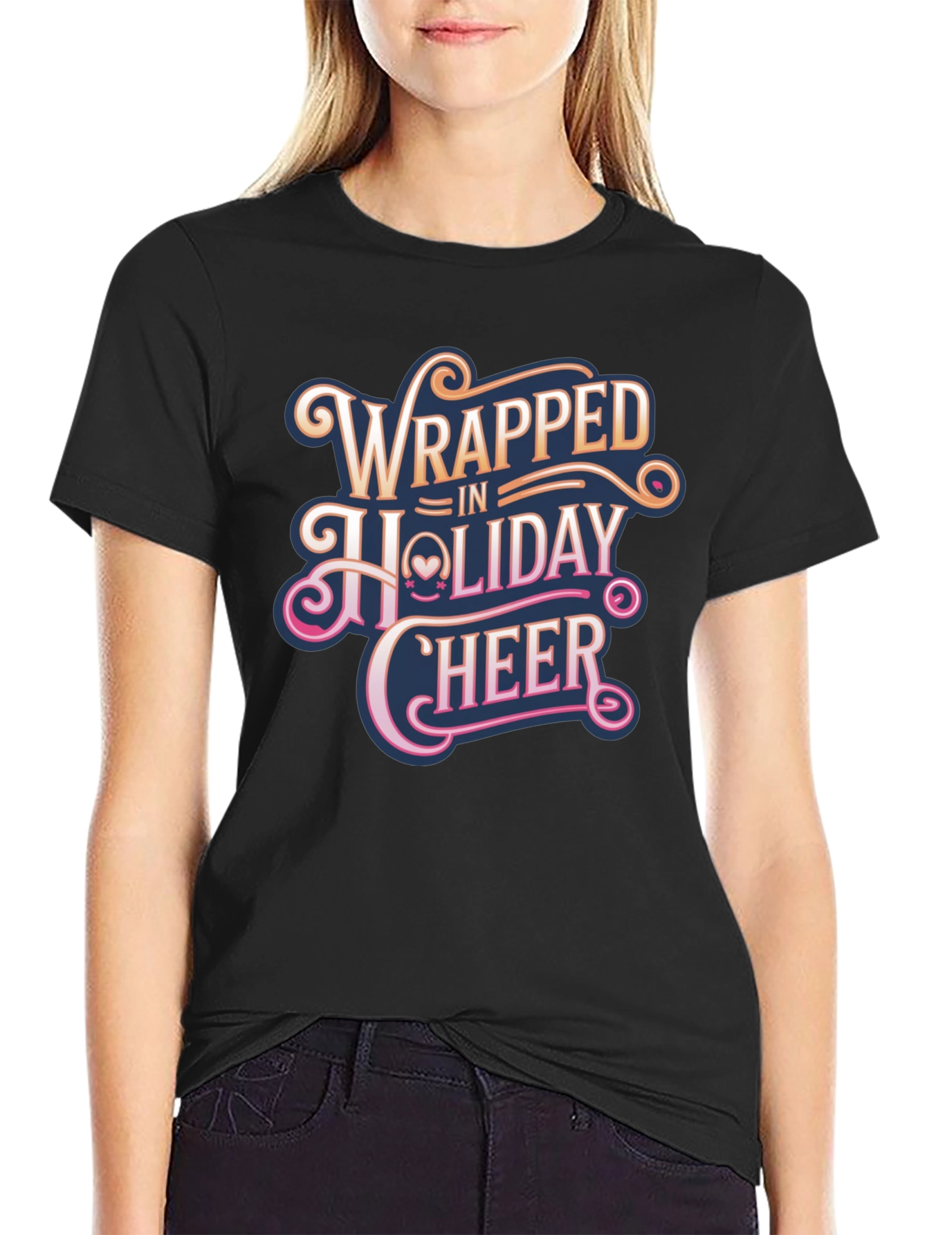 Wrapped in Holiday Cheer Graphic T-Shirt