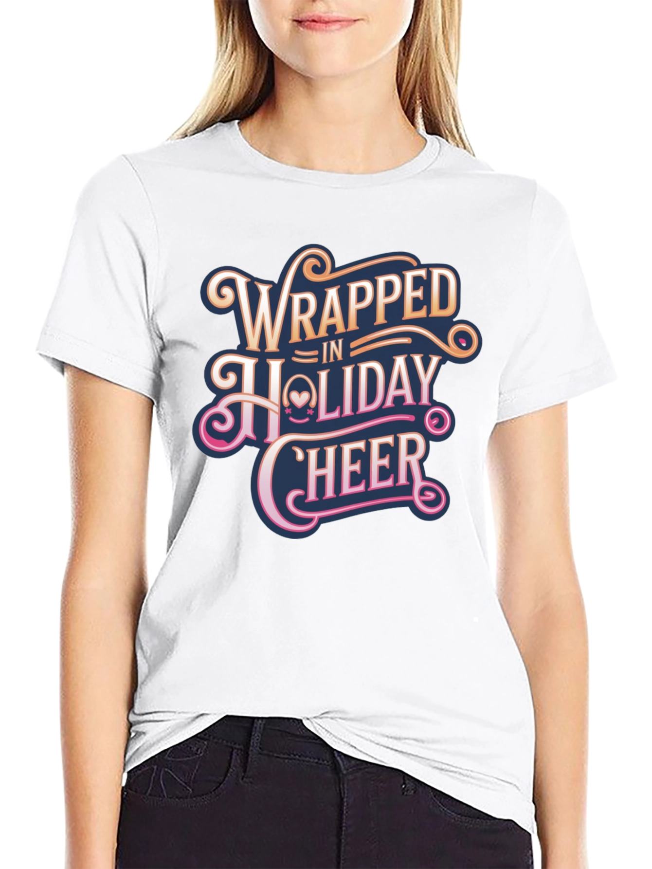 Wrapped in Holiday Cheer Graphic T-Shirt