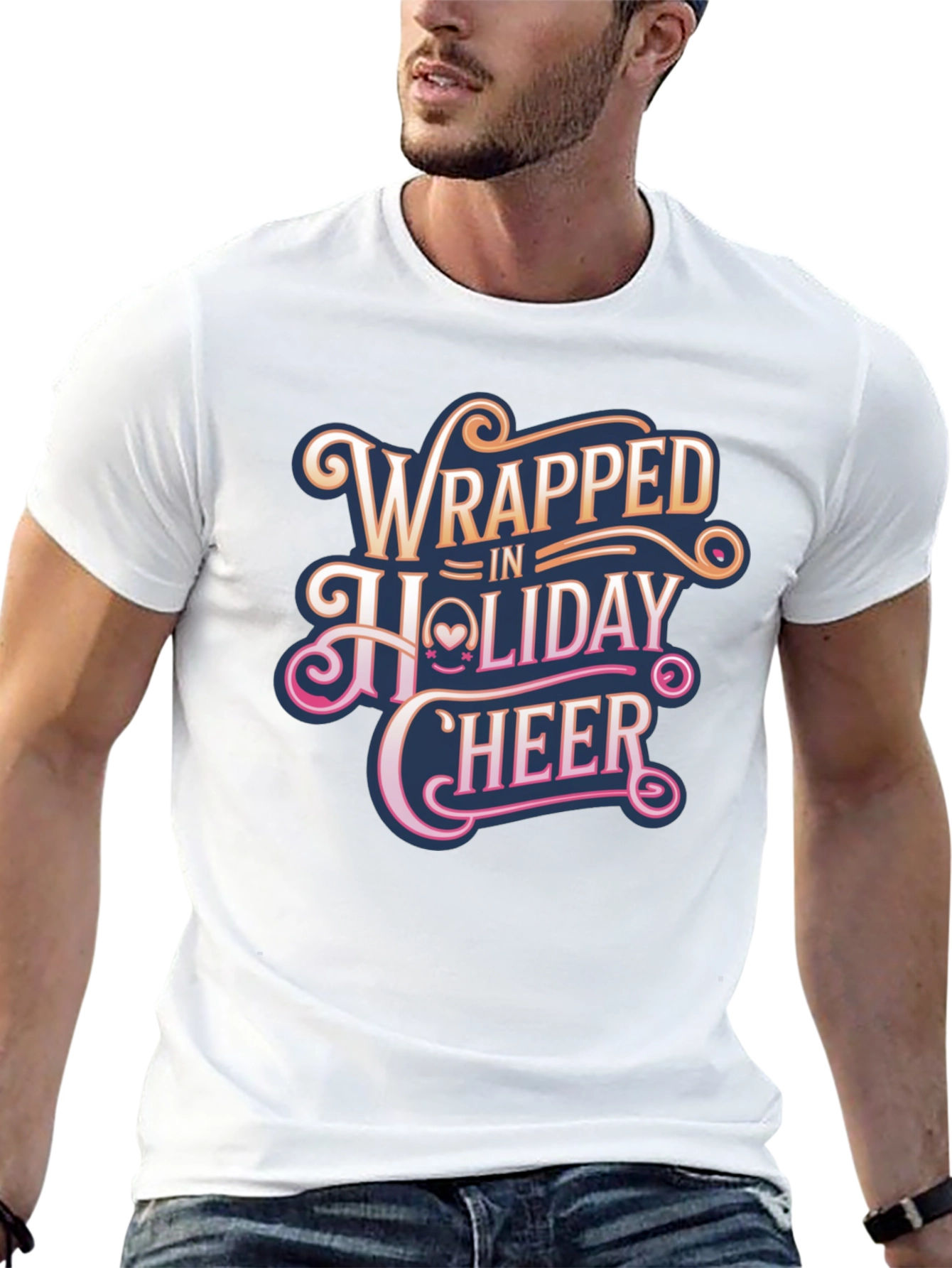 Wrapped in Holiday Cheer Graphic T-Shirt