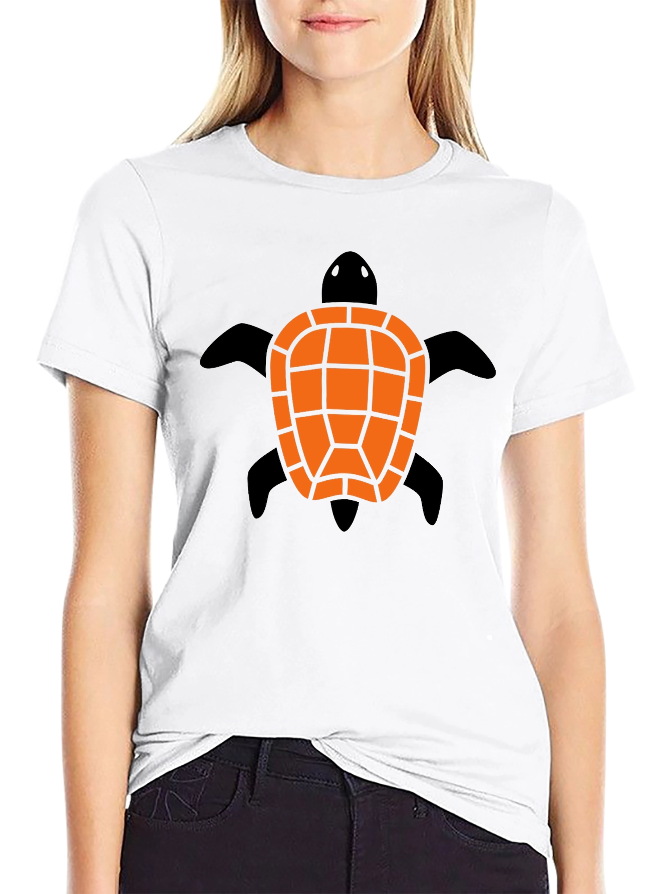 Turtle Graphic Black Tee