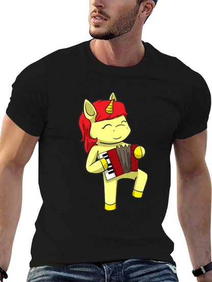 Unicorn Accordion Musician Graphic Tee
