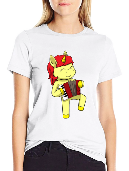 Unicorn Accordion Musician Graphic Tee