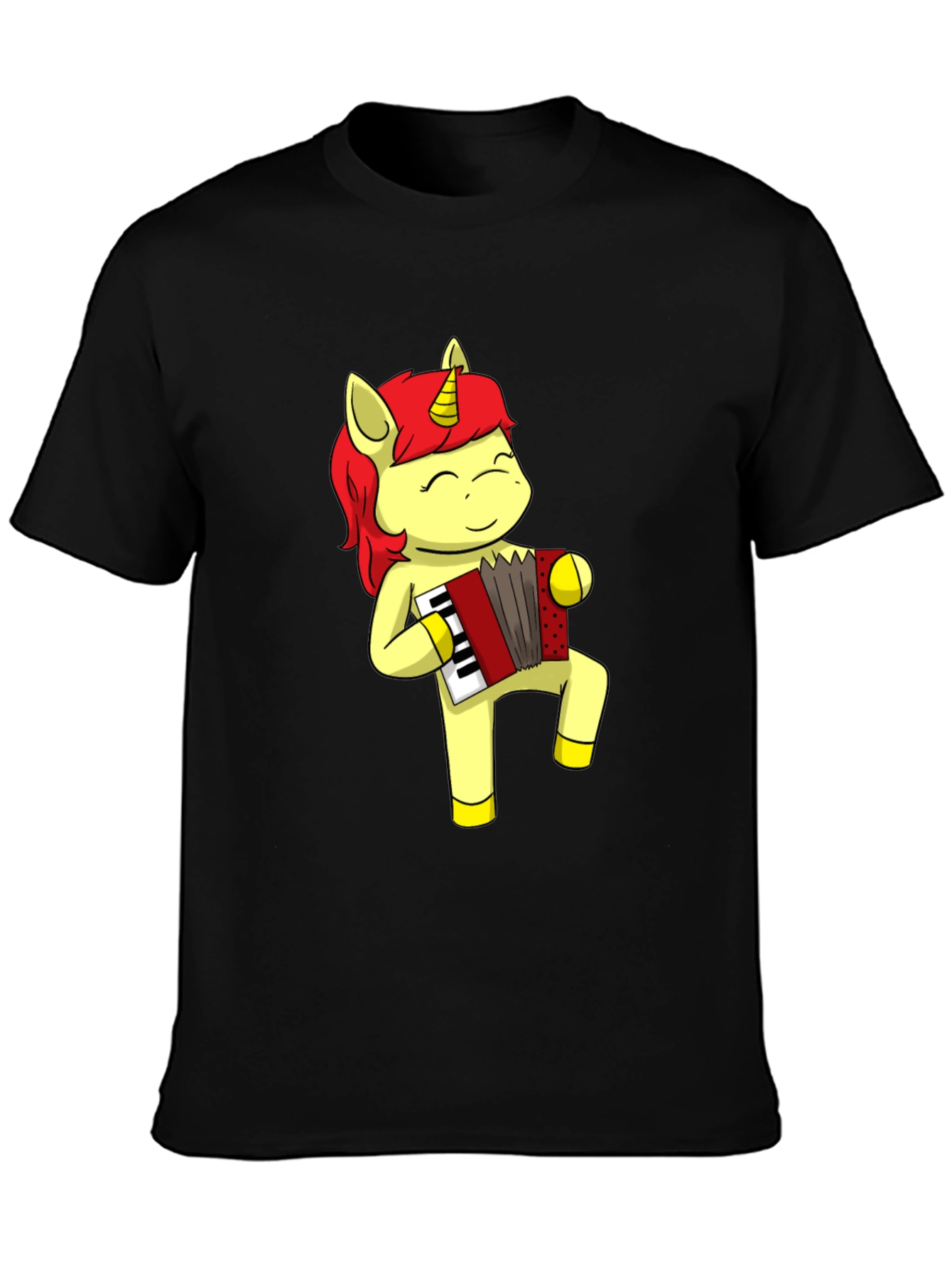 Unicorn Accordion Musician Graphic Tee