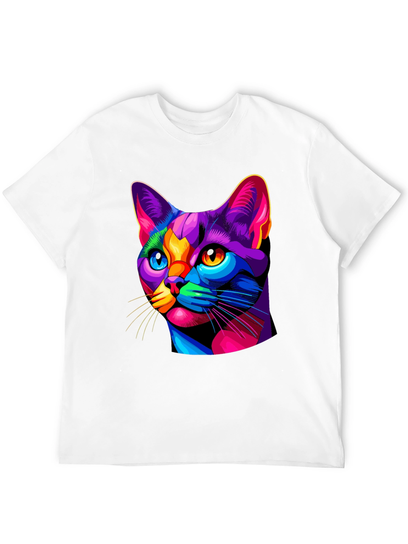 Vibrant Cat Graphic T-Shirt
