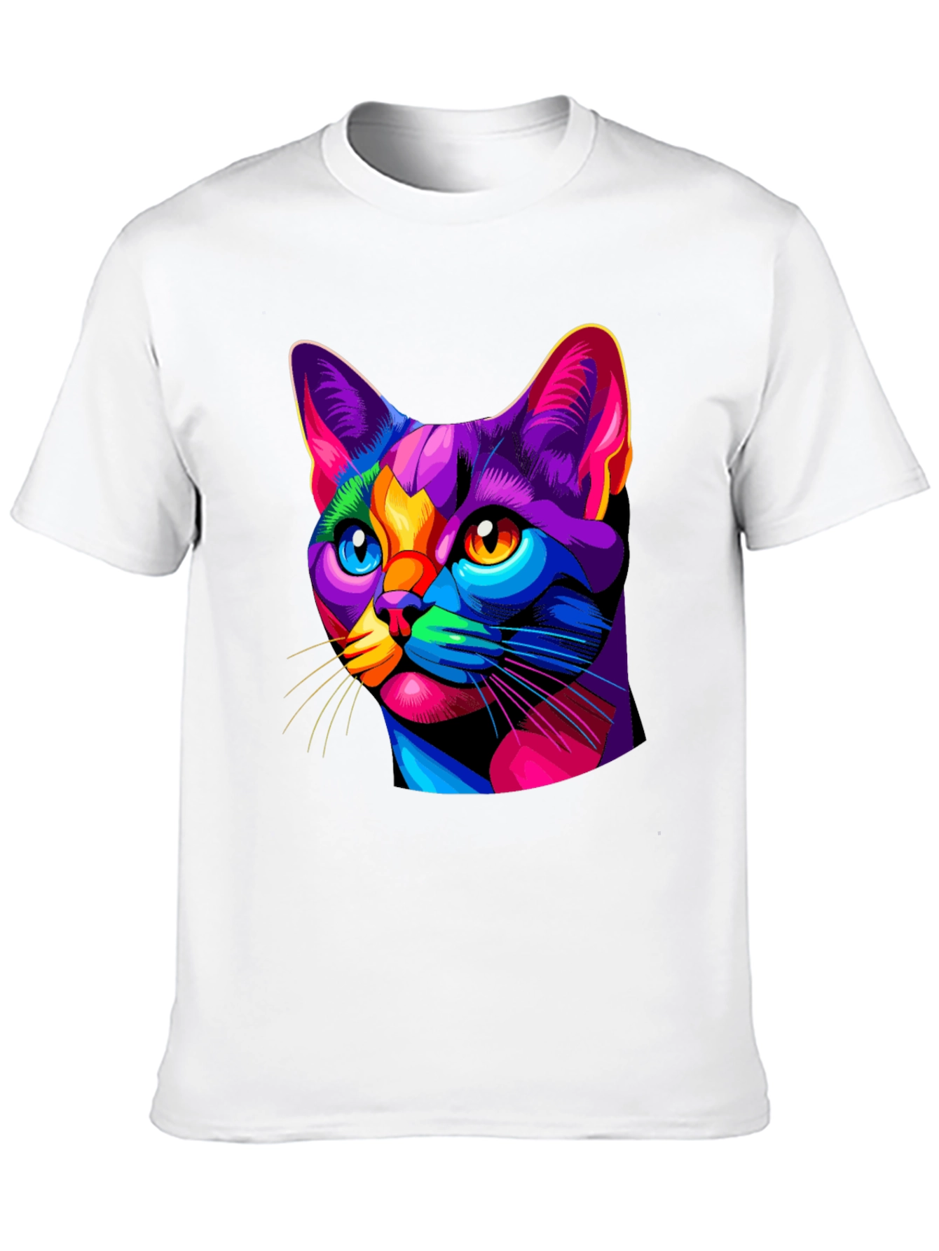 Vibrant Cat Graphic T-Shirt