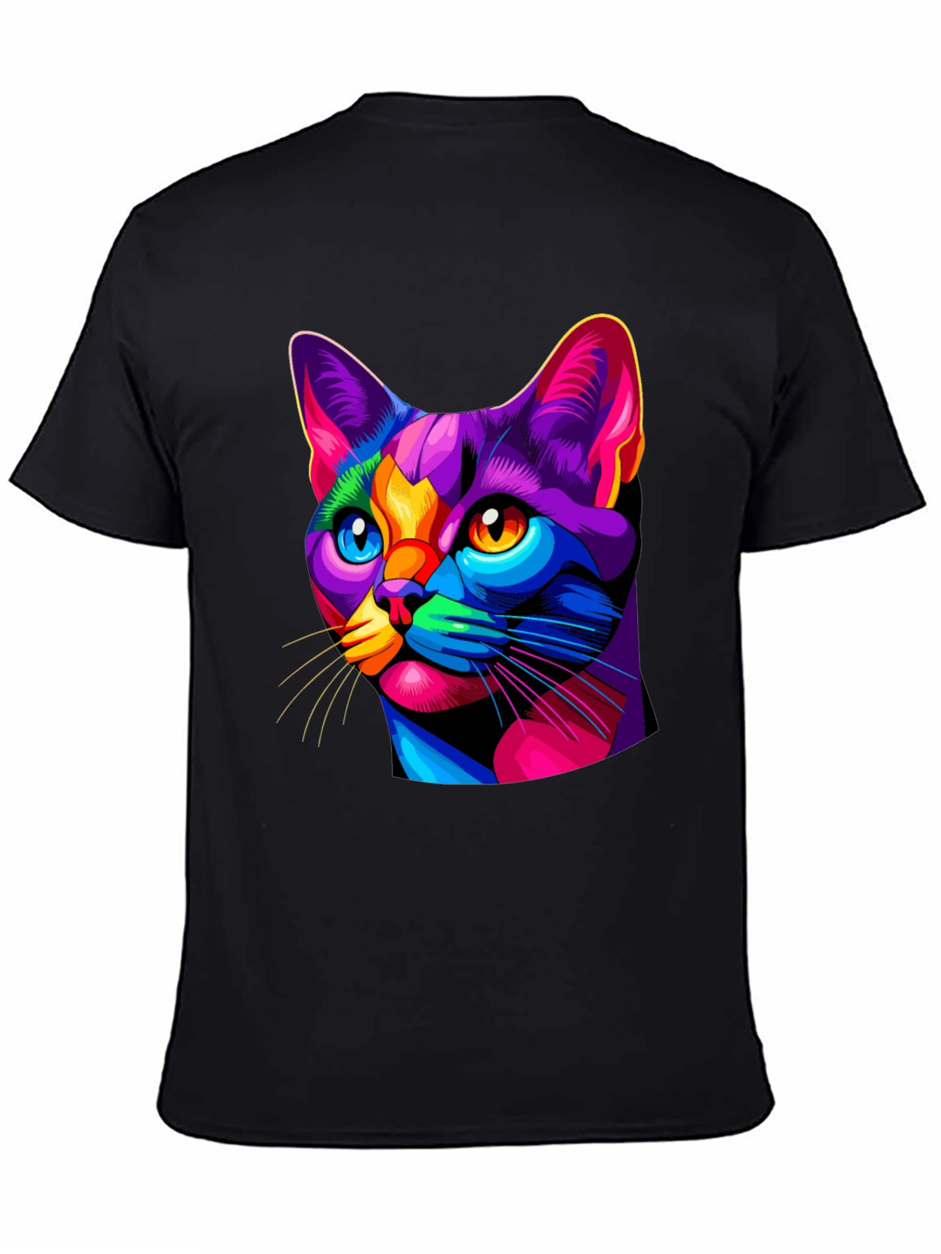 Vibrant Cat Graphic T-Shirt