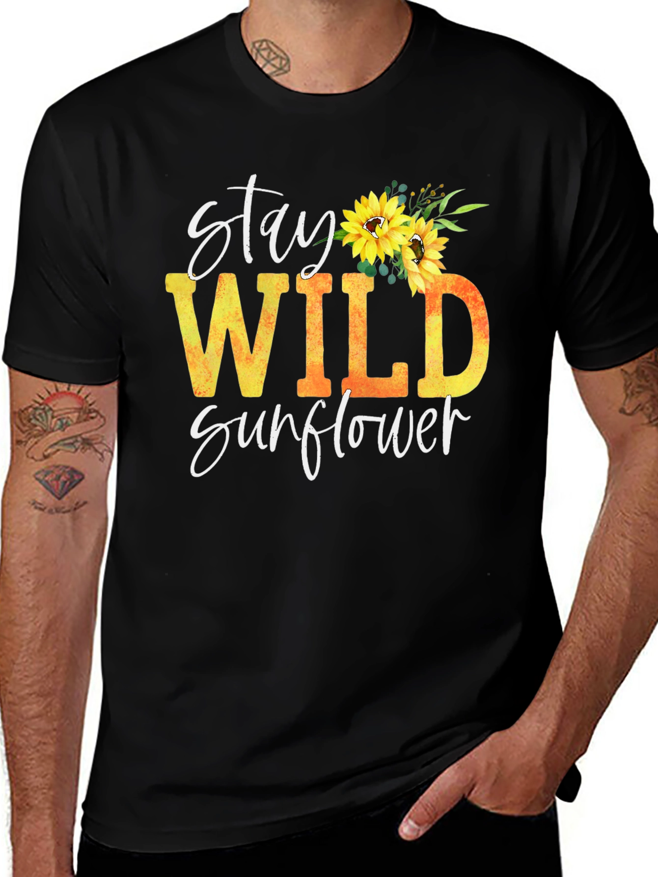 Stay Wild Sunflower Graphic Tee