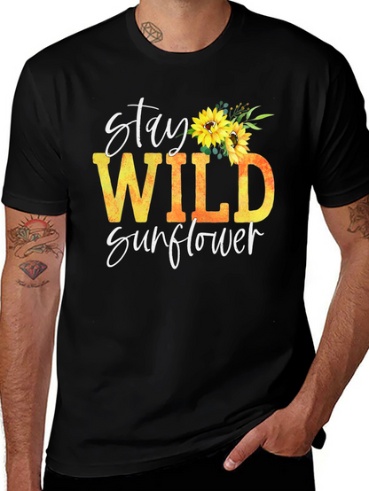 Stay Wild Sunflower Graphic Tee
