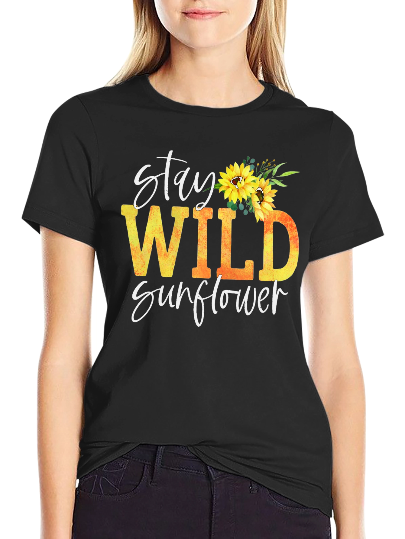 Stay Wild Sunflower Graphic Tee
