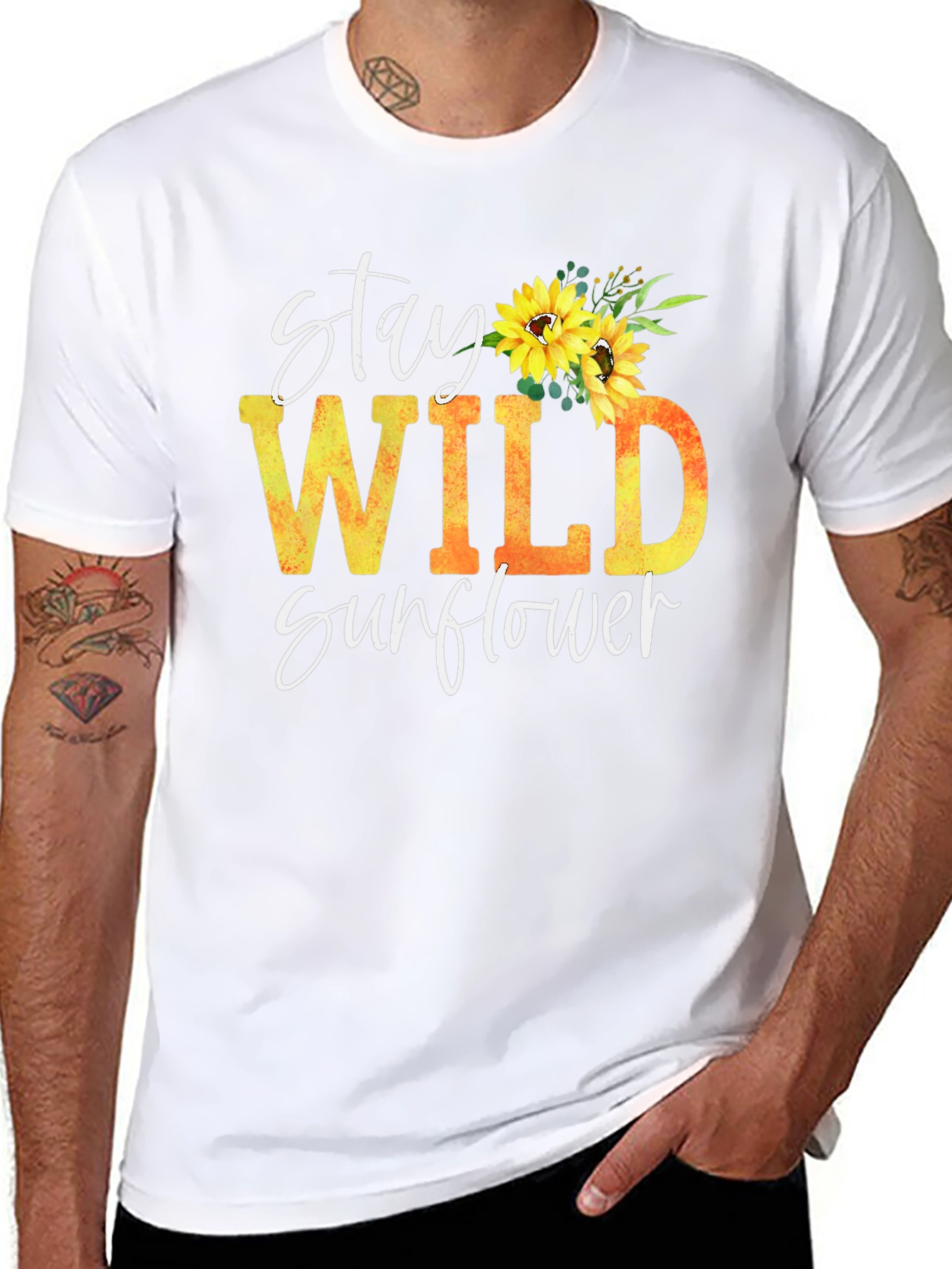 Stay Wild Sunflower Graphic Tee