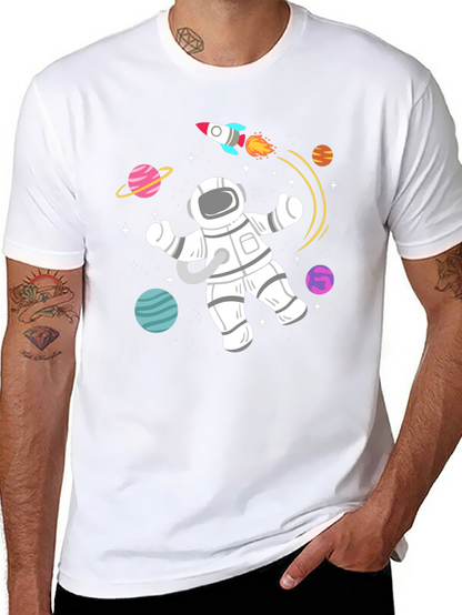 Space Explorer T-Shirt - Astronaut & Rocket Design