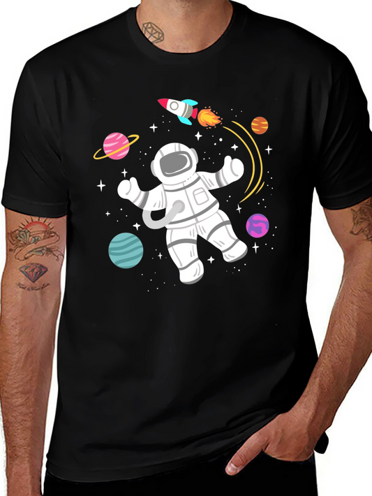 Space Explorer T-Shirt - Astronaut & Rocket Design