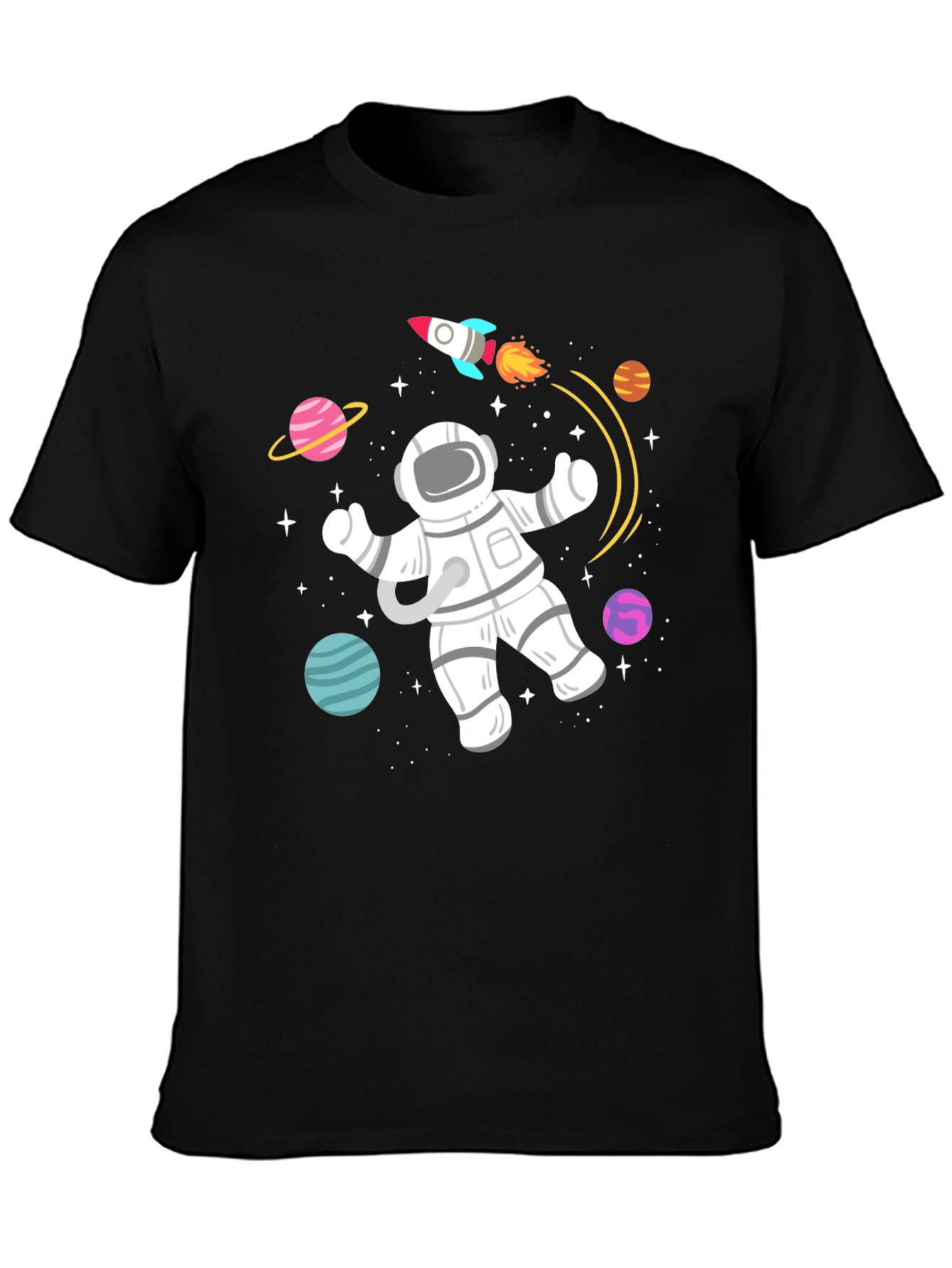 Space Explorer T-Shirt - Astronaut & Rocket Design