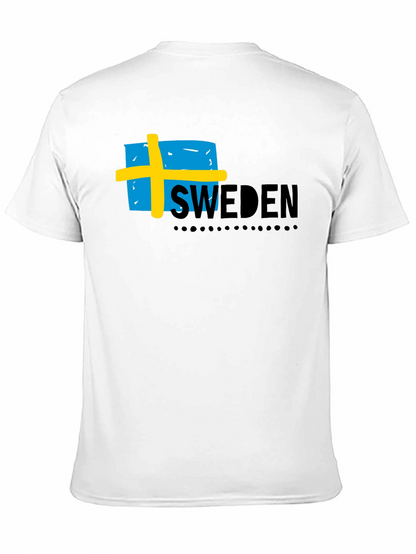 Sweden Flag Graphic Black T-Shirt