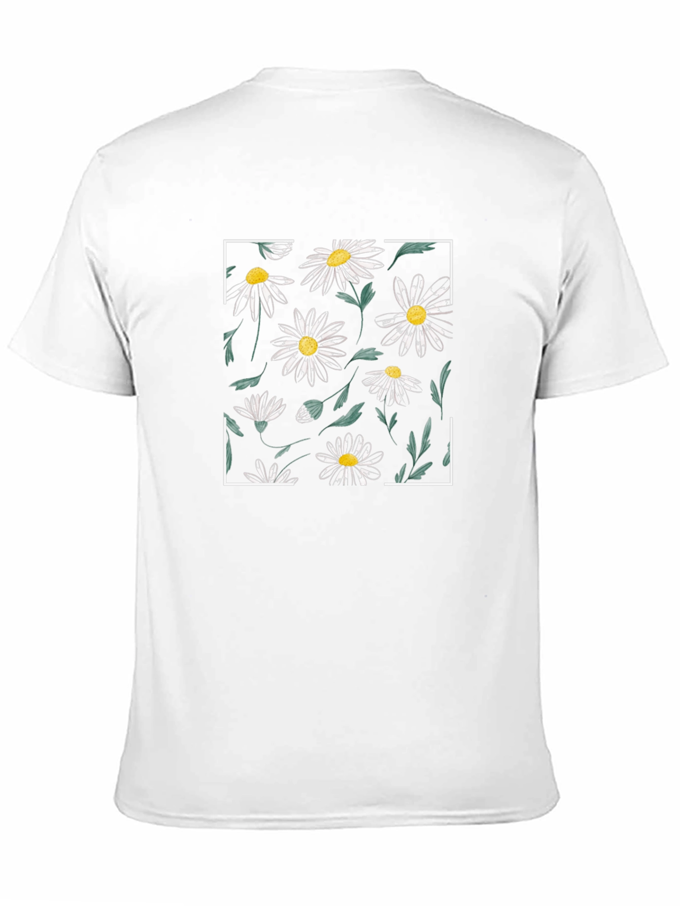 Black Daisy Flower Graphic Tee