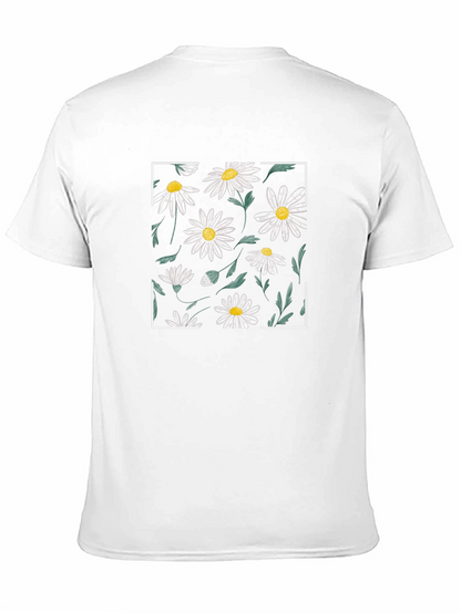 Black Daisy Flower Graphic Tee