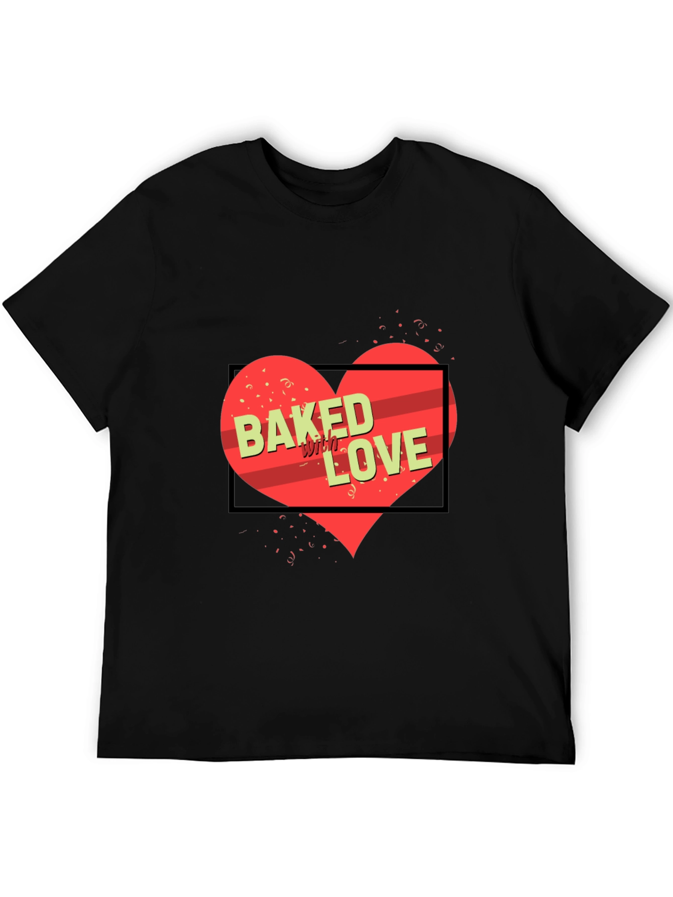 Baked with Love Graphic Tee - Black Unisex Shirt